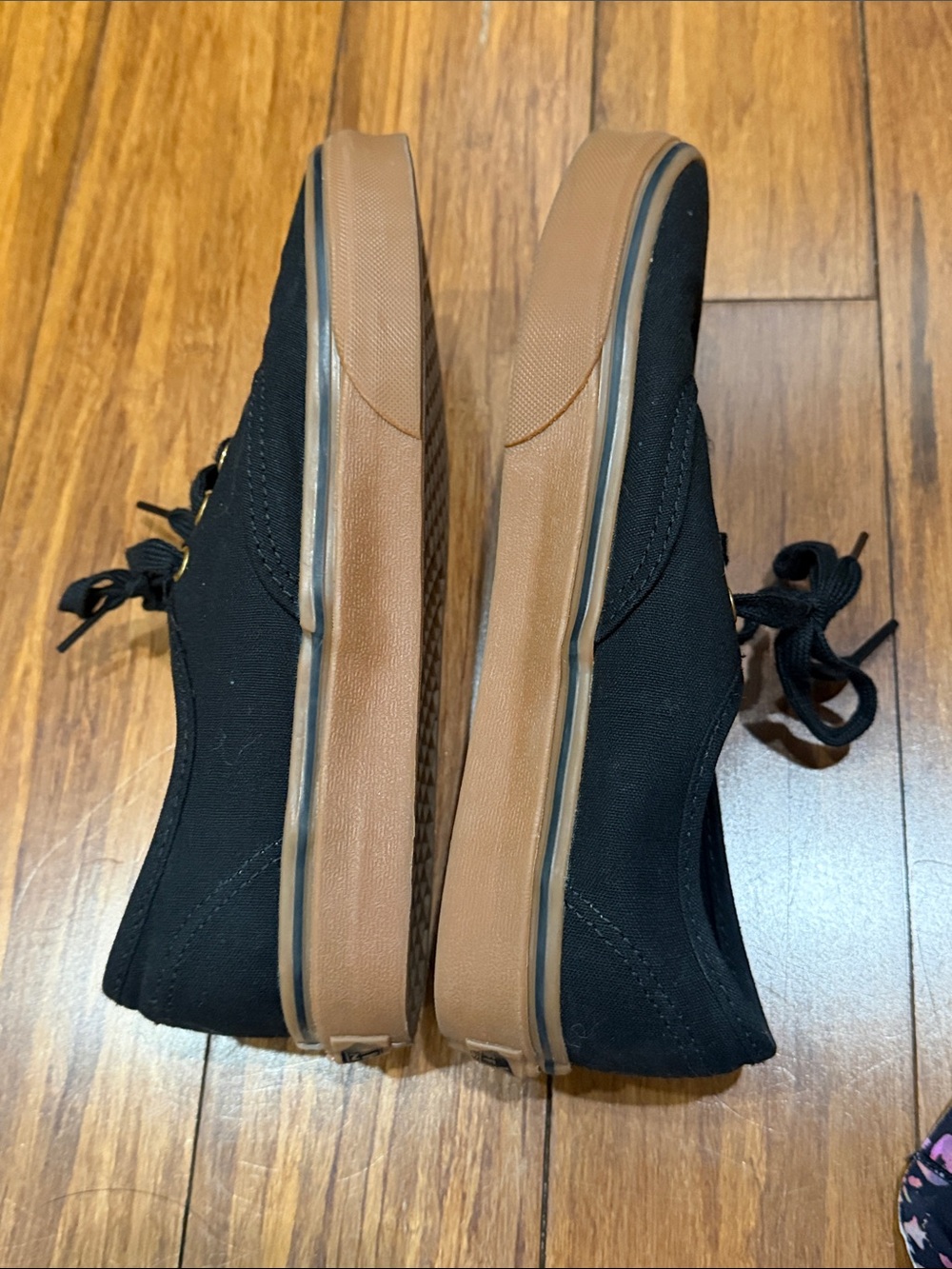 Vans Black Canvas Sneakers with Gum Sole - Picture 6 of 7